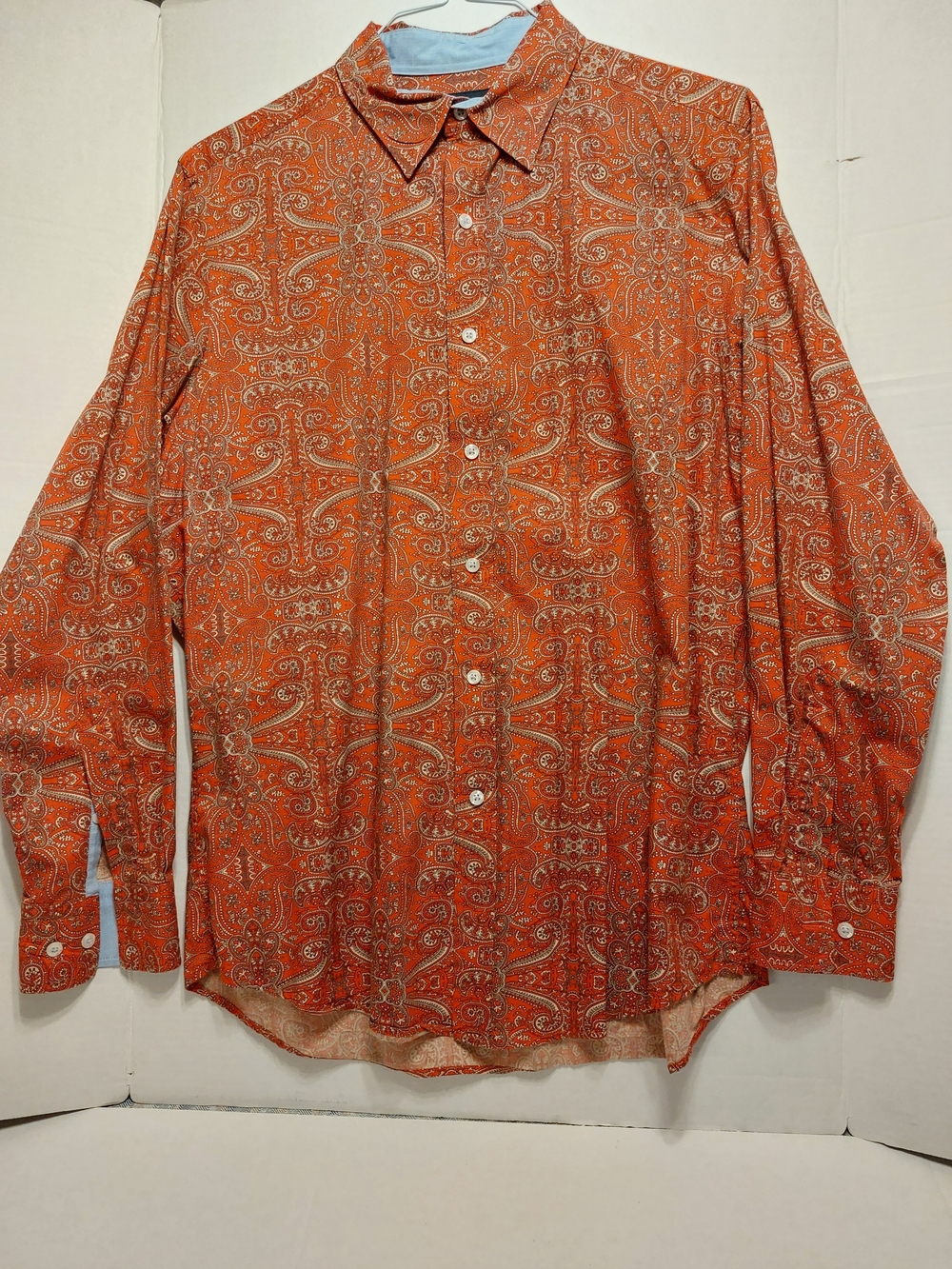 Daniel Cremieux Orange Paisley Button-Down Shirt